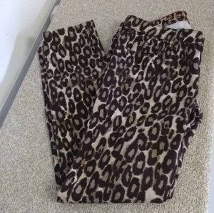 Kate Spade Leopard Print Ankle Jeans